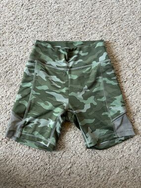 Pink Sports camo print shorts